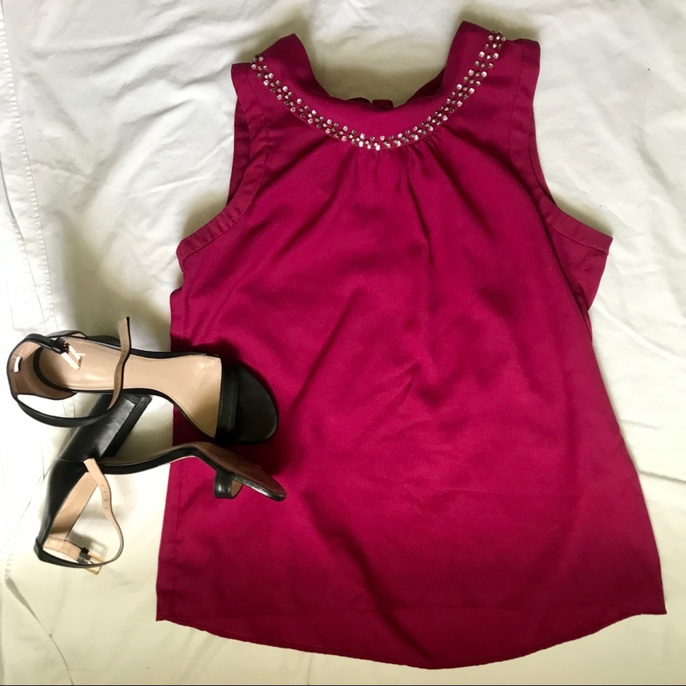 Banana Republic Jeweled Collar Top